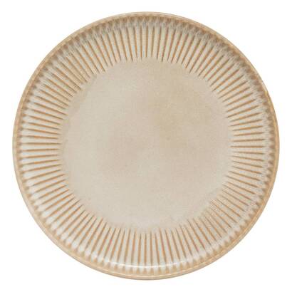 Set di 6 piatti da dessert "chloe" gres (ceramica), d.20,5 cm, beige
