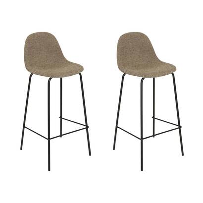 Set di 2 sgabelli "vladi" beige, 43,5x41,5 cm