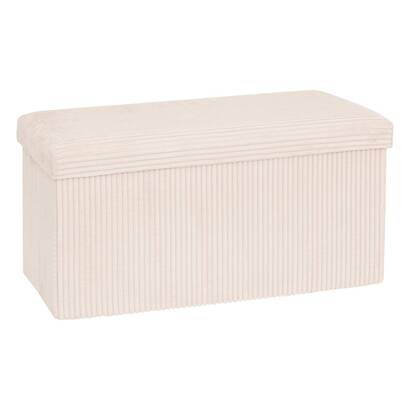 Pouf pieghevole "arum" avorio, 76x38 cm