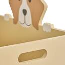 Baule portaoggetti per bambini "Scott" Beige, 48x42 cm Beige