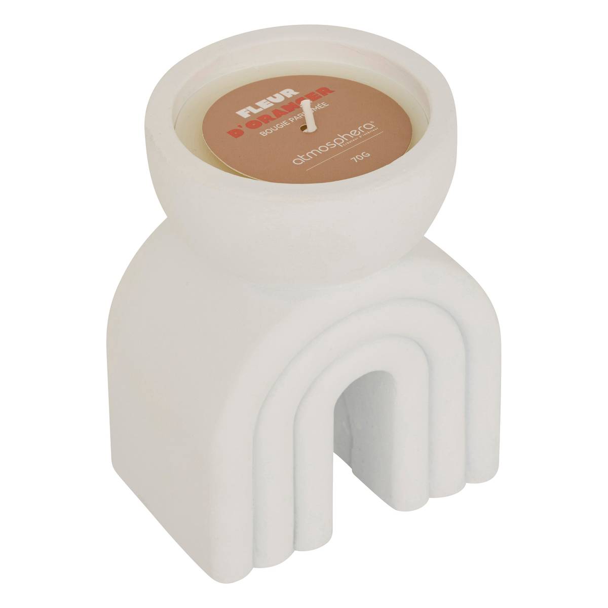 Candela Profumata "Oran" Fiori d'Arancio, Bianco, 70g Fiori d'arancio