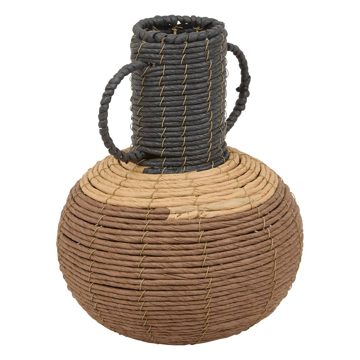 Vaso "Wonj" Multicolore, h.35 cm Marrone