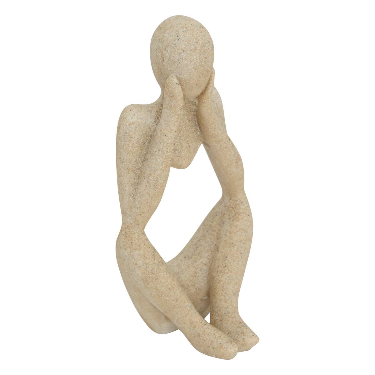 Set di 3 statue "Aby" Beige Medio, 6,5x5 cm Beige