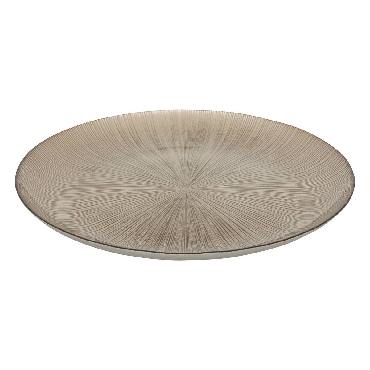 Piatto da portata &ldquo;Gloria&rdquo; Vetro, D.32 cm, Champagne Champagne