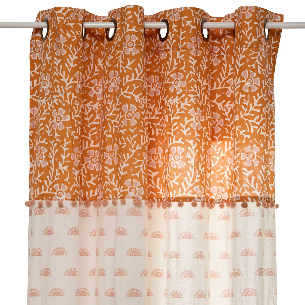 Tenda "Bella" Multicolore, 140x260 cm Arancione / Bianco