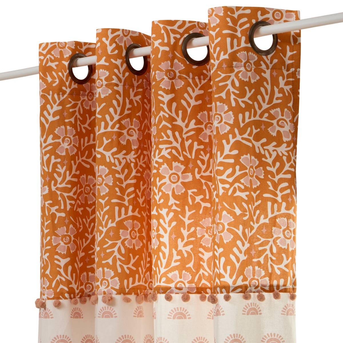 Tenda "Bella" Multicolore, 140x260 cm Arancione / Bianco