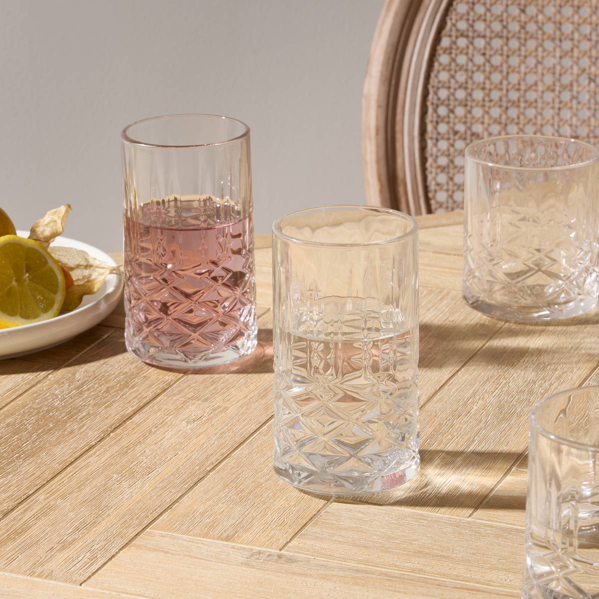 Set di 4 bicchieri alti "Gaspard" Vetro, Trasparente Trasparente