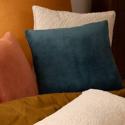 Cuscino "ollis" blu egeo, 38x38 cm