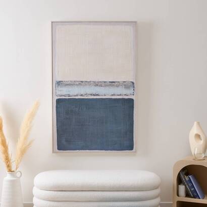 Dipinto incorniciato "jimena" blu, 116x75 cm