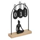 Calendario decorativo "Yogi" 20x6 cm Beige