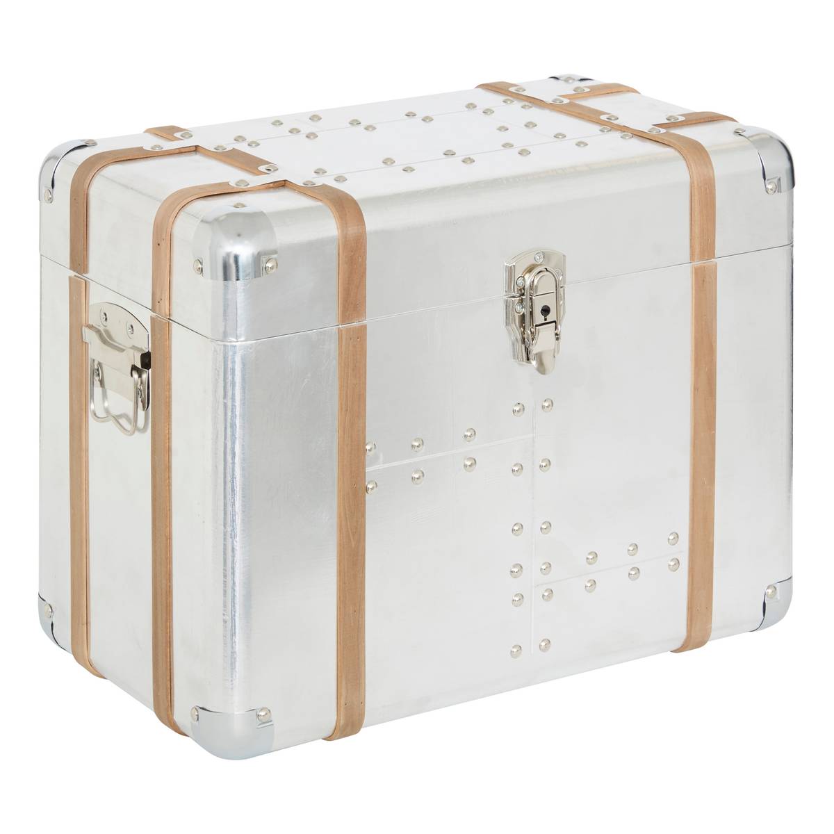 Set di 3 bauli "Sky" Argento, 54x33 cm Argento