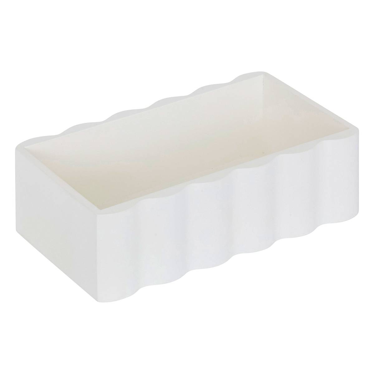 Scatola di fazzoletti "Cherie" L.24 cm, Bianco Bianco