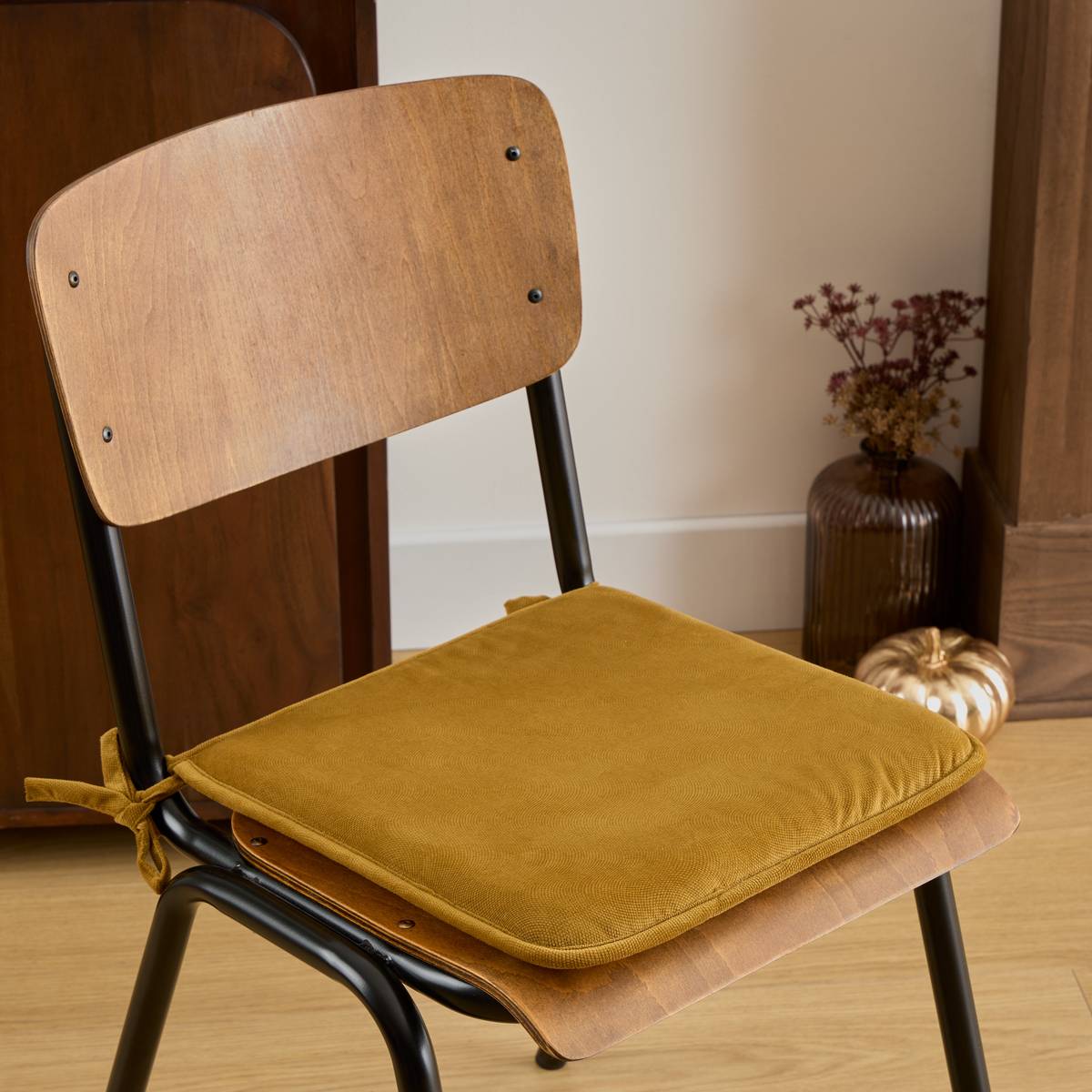 Cuscino per sedia "Lilou" Bronzo, 38x38 cm Marrone dorato
