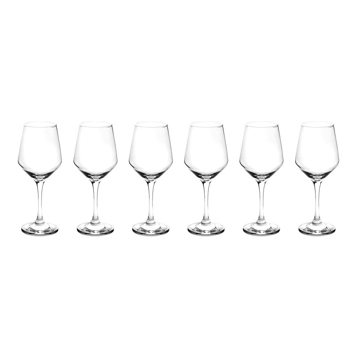 Set di 6 bicchieri da vino "Olivia" Vetro, 350 ml, Trasparente Trasparente