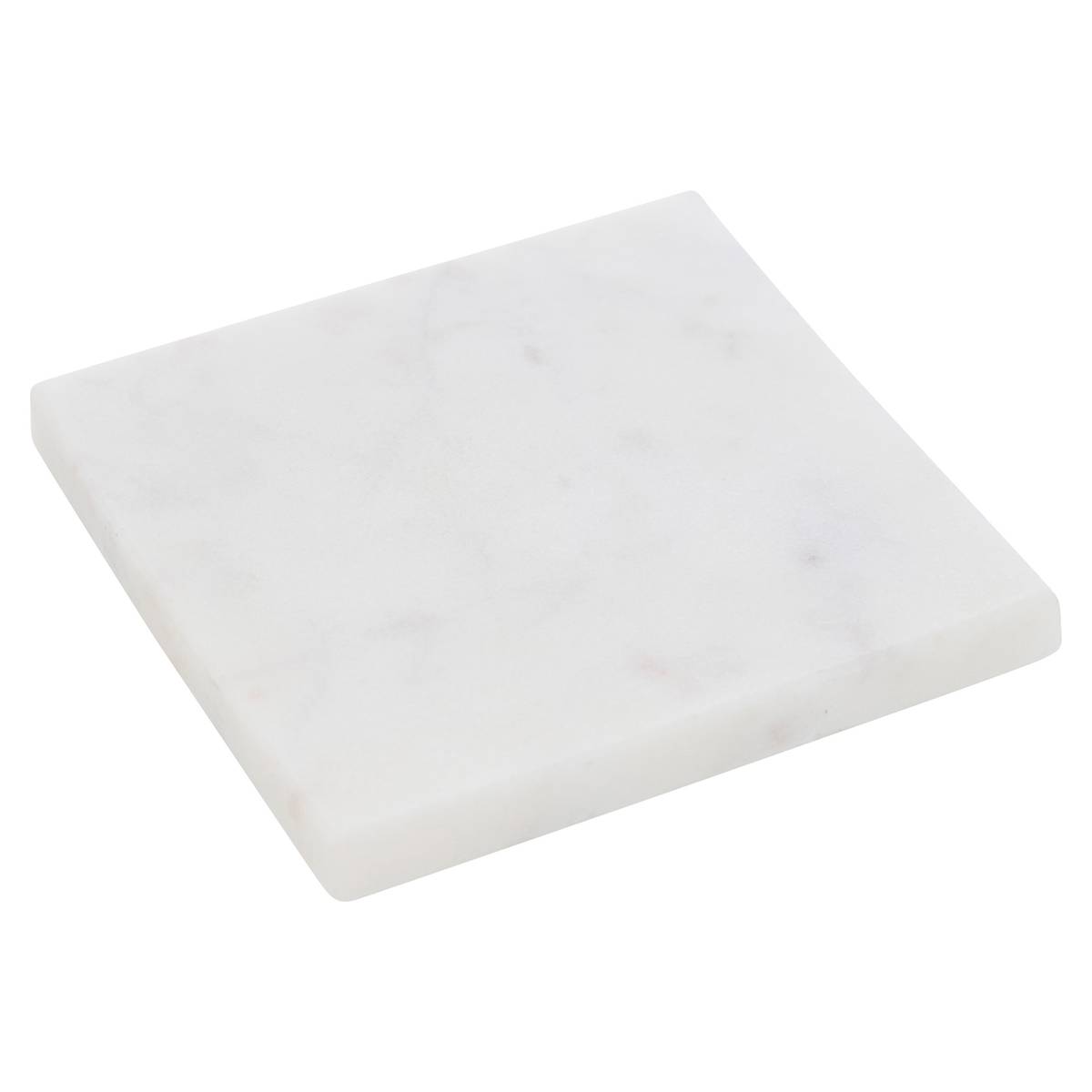 Set di 4 sottobicchieri "Marmo" Marmo, 11,5x11,5 cm Bianco