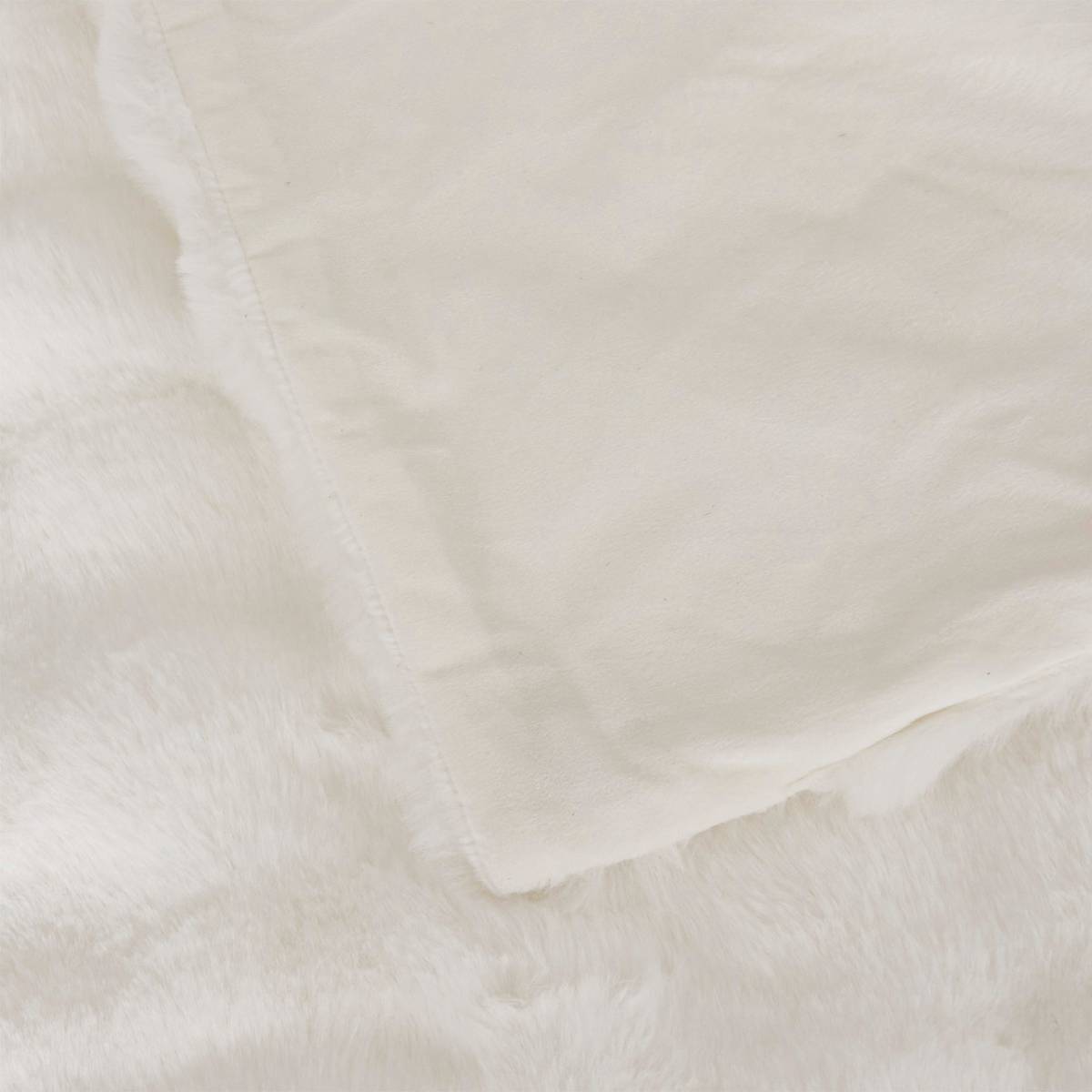 Plaid in finta pelliccia 3D "Zephy" Bianco, 160x120 cm Bianco