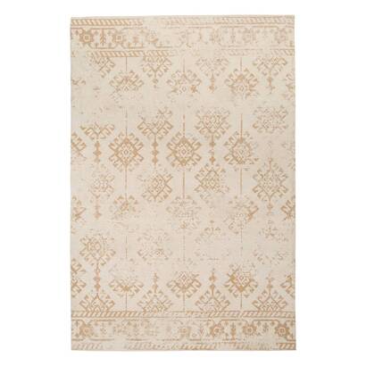 Tappeto a ricciolo "ozel" lino beige, 170x120 cm
