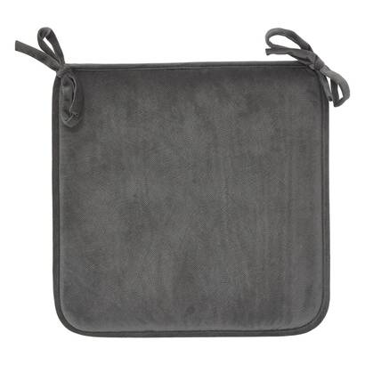 Cuscino per sedia "lilou" grigio scuro, 38x38 cm