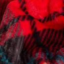 Plaid in flanella stampata "Brody" Rosso, 230x180 cm Rosso