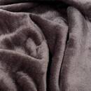 Plaid in flanella "Ollis" Grigio Scuro, 260x240 cm Grigio