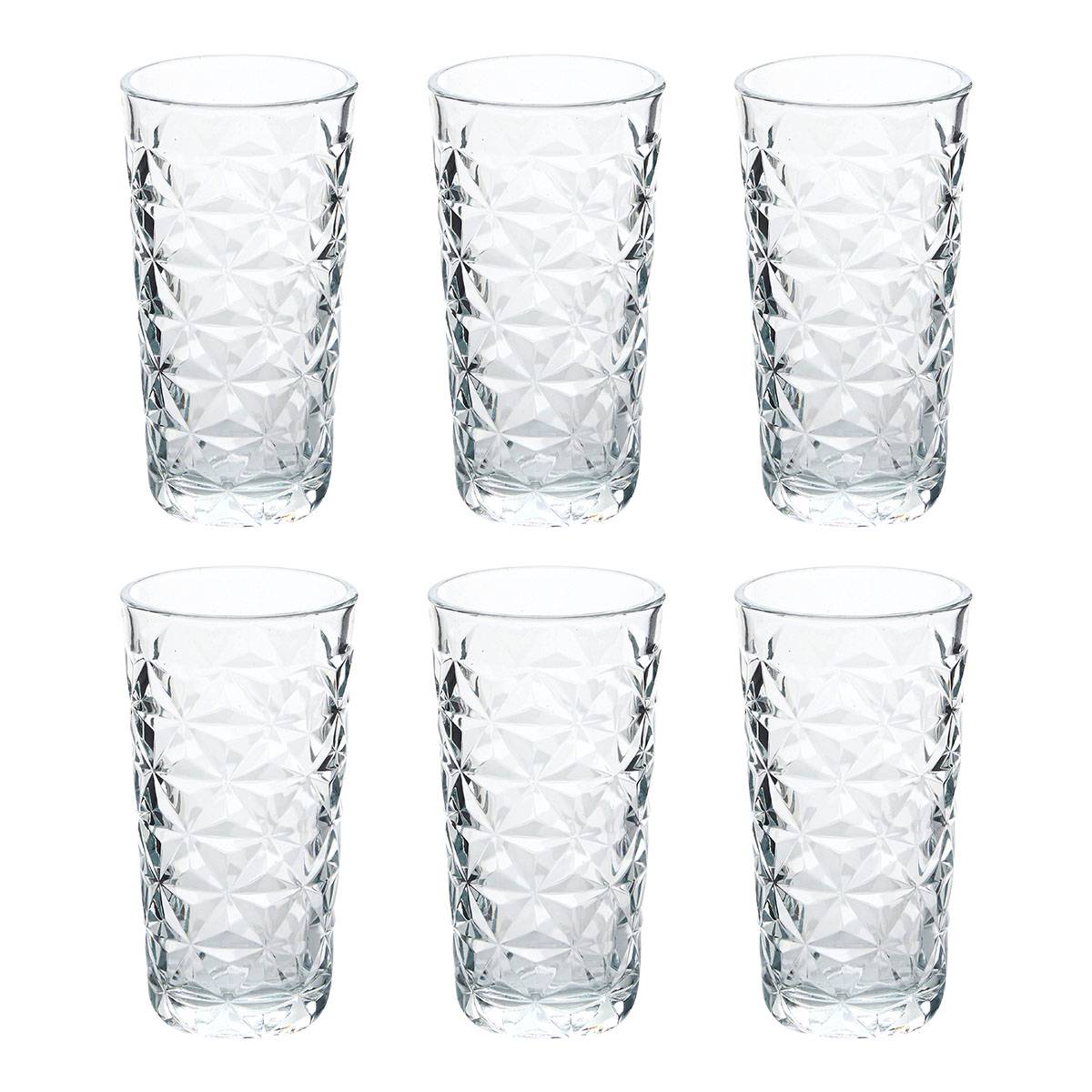 Set da 6 bicchieri alti "Juli'Eau" Vetro, 360 ml, Trasparente Trasparente