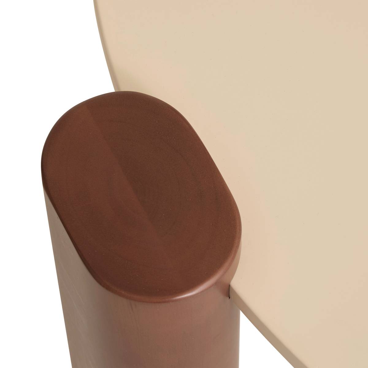 Tavolino "Jilani" Multicolore, 85,5x85,5 cm Marrone / Beige