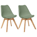 Set di 2 sedie "Baya" Faggio, verde kaki Verde cachi