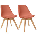 Set di 2 sedie "Baya" Faggio, rosa terracotta Rosa terracotta