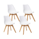 Set di 4 sedie "Baya" Faggio, bianco Bianco 1