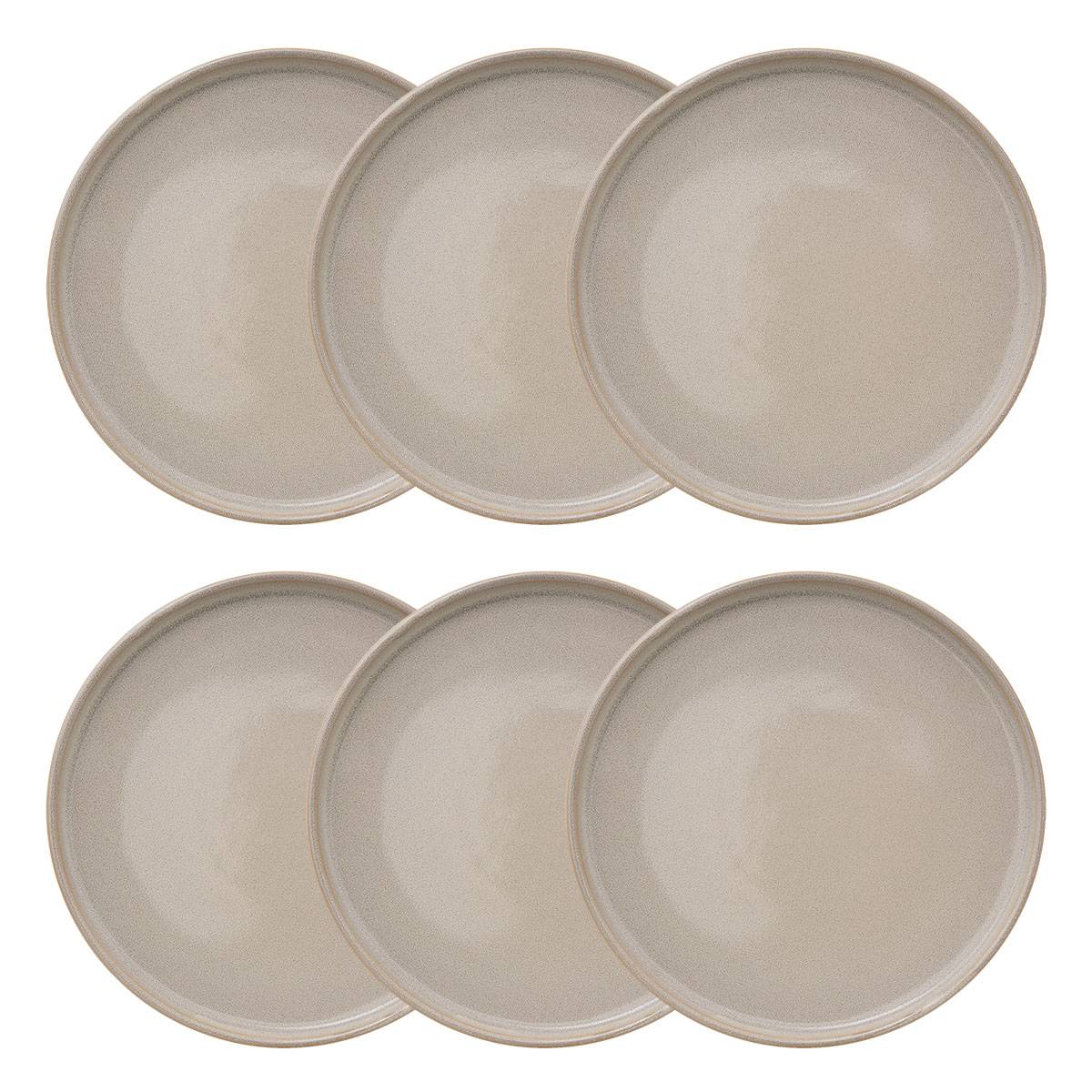 Set di 6 piatti piani "Terra Sconosciuta" D.26,7 cm, Beige Beige