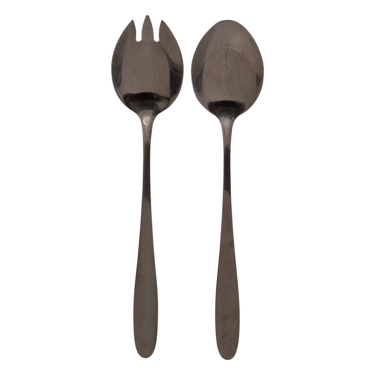Set di 2 posate da insalata "Shadow" Nero Nero