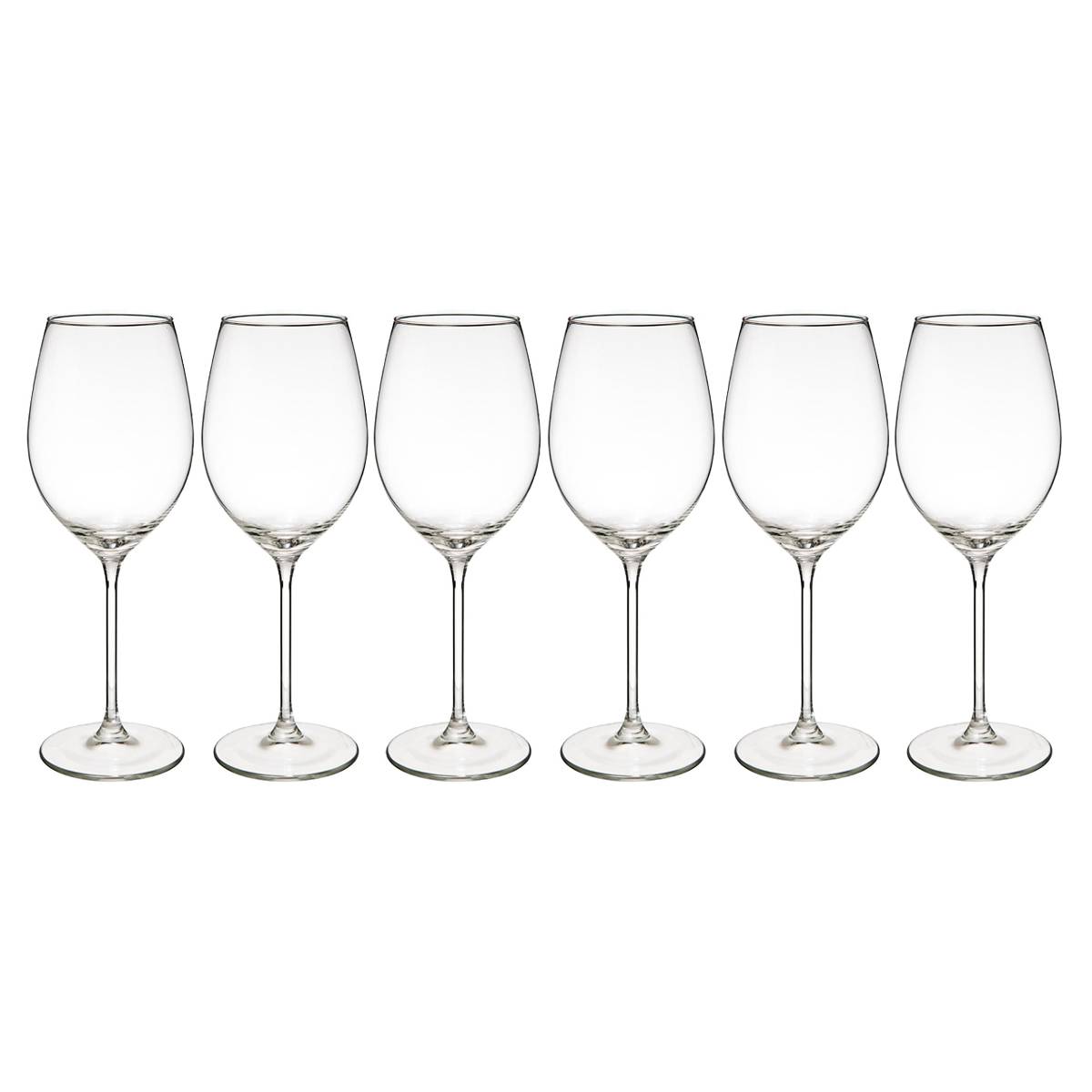 Set di 6 bicchieri da vino "Lina" 410 ml, Trasparente Trasparente