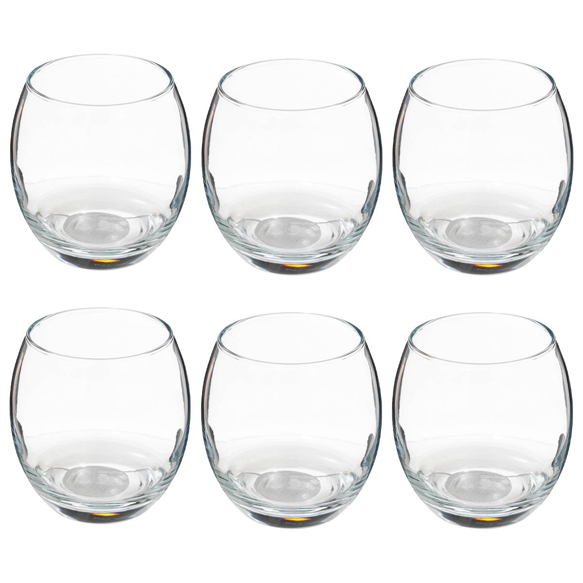 Set da 6 bicchieri bassi "Cesari'Eau" 400 ml, Trasparente Trasparente