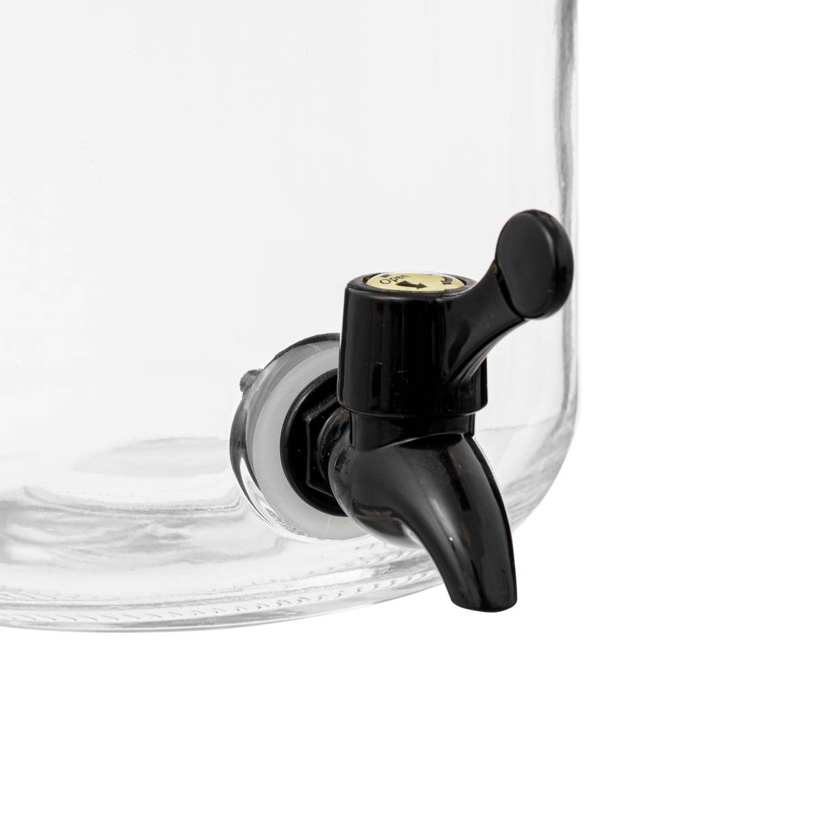 Dispenser doppio con 6 bicchieri "Duo" 3,3L, Trasparente Trasparente