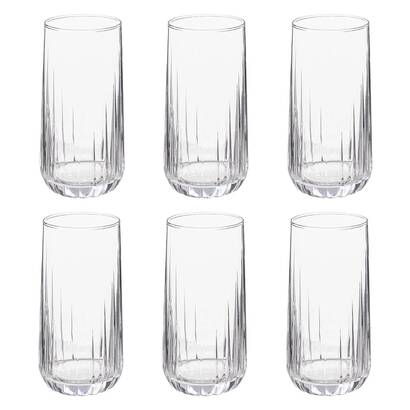 Set da 6 bicchieri alti "dieg'eau" 350 ml, trasparente