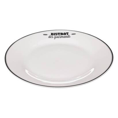 Set di 6 piatti da dessert "bistrot" d.20,2 cm, bianco