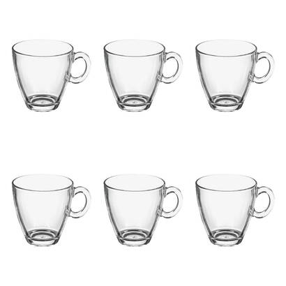 Set di 6 tazze "sia" trasparente