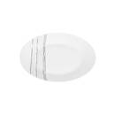 Set di 6 piatti da dessert "Linee" D.19,2 cm, Bianco Bianco