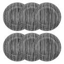 Set da 6 piatti fondi "Bohemia" D.20 cm, Nero & Bianco Nero 1