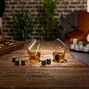 Confezione con 2 bicchieri da whisky e pietre "Whisky" 300 ml, Trasparente Trasparente