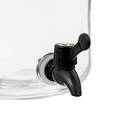 Dispenser doppio con 6 bicchieri "Duo" 3,3L, Trasparente Trasparente