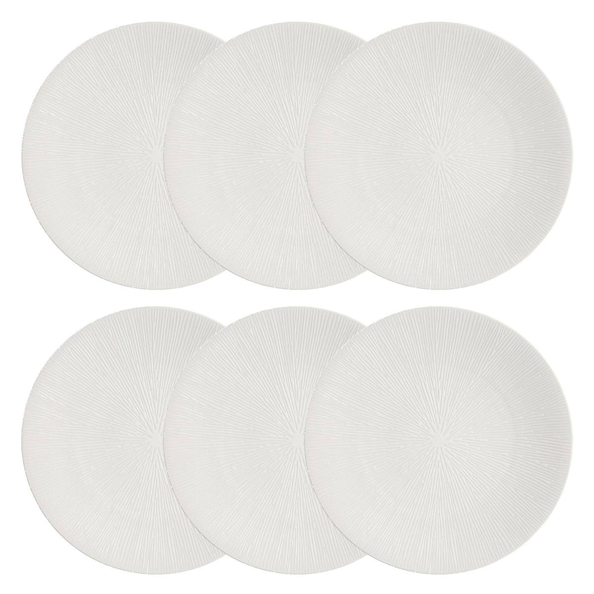 Set di 6 piatti piani "Atelier" D.27,5 cm Bianco