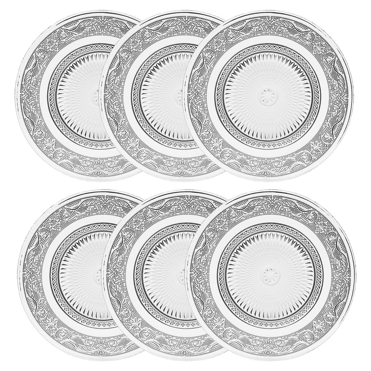 Set di 6 piatti da dessert "Renaissance" D.20,1 cm Trasparente