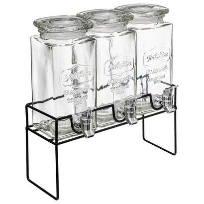 Dispenser  "modern wood" 1,5l, trasparente