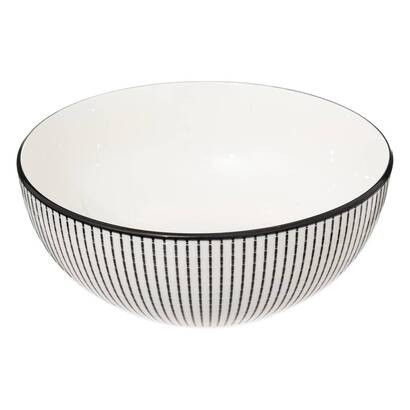 Insalatiera "lunis" d.22,5 cm, nero e bianco