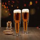 Confezione da 2 bicchieri da birra "Bier" 350 ml, Trasparente Trasparente