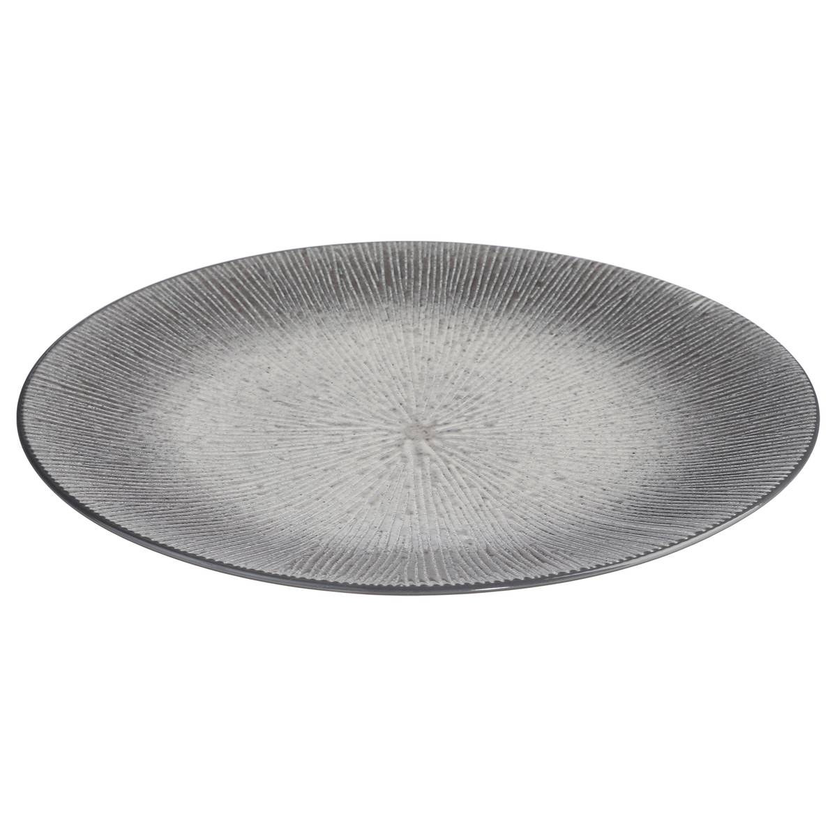 Set di 6 piatti piani "Atelier" D.27,5 cm, Grigio Grigio