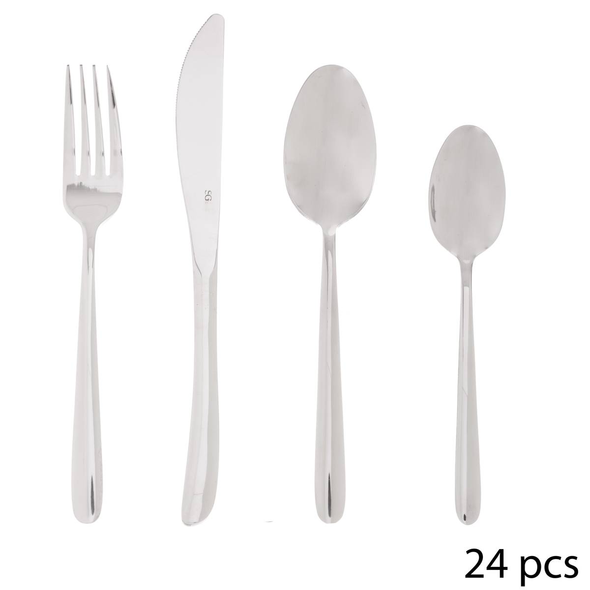 Set di posate da 24 pezzi "Orba" Argento Argento