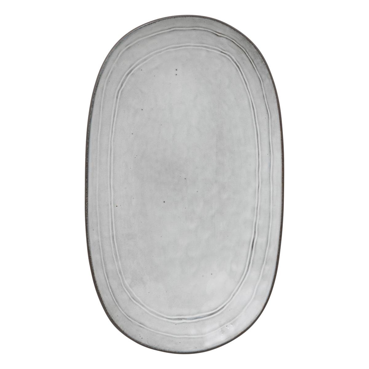 Piatto "Flower" 37x21,5 cm Grigio