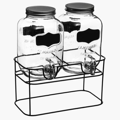 Dispenser doppio "duo" 4l, trasparente